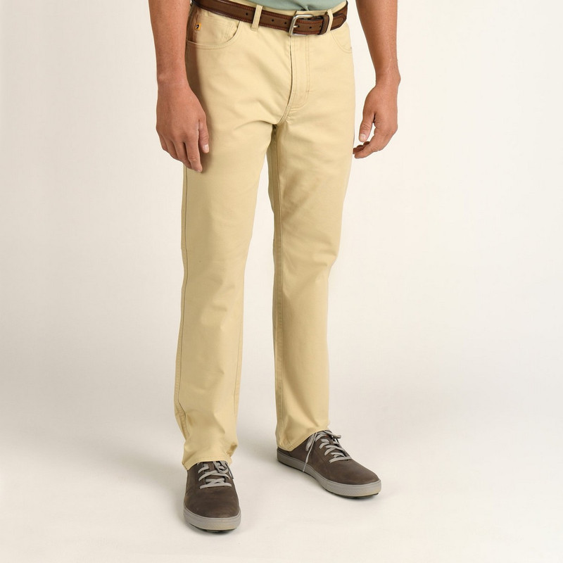 Duck Head 1865 5-Pocket Pinpoint Canvas Pants in Sand Color